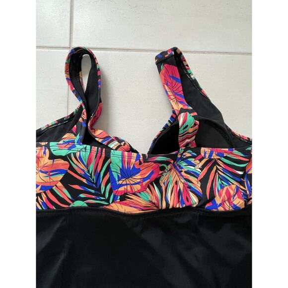 Swimsuits For All Swim One Piece Swimsuit Dress Multicolor Print - Picture 7 of 9